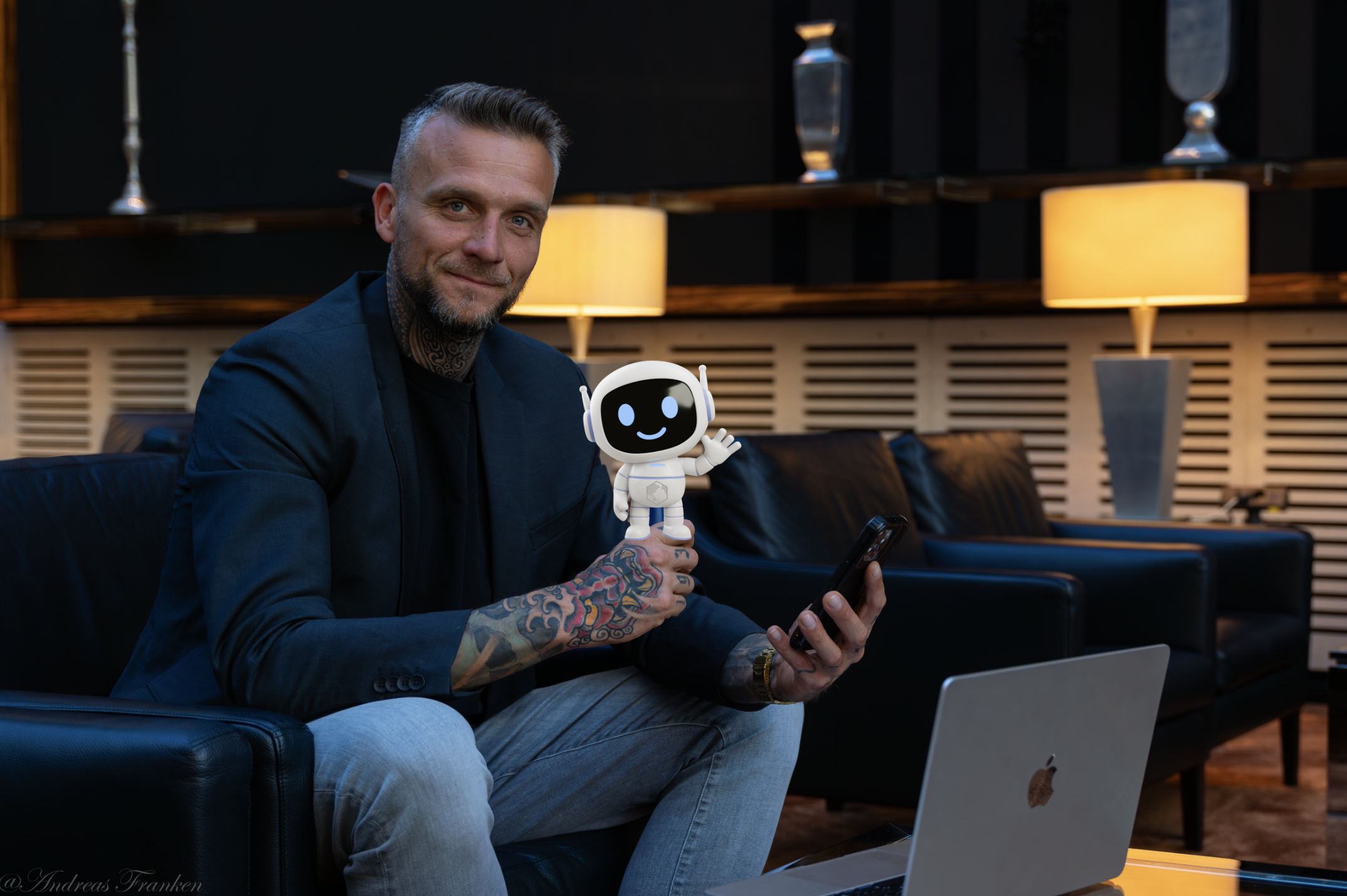 Seamus Schulze presenting the REDOXBoT business automation system during a consulting session.